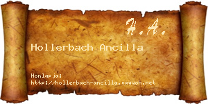 Hollerbach Ancilla névjegykártya